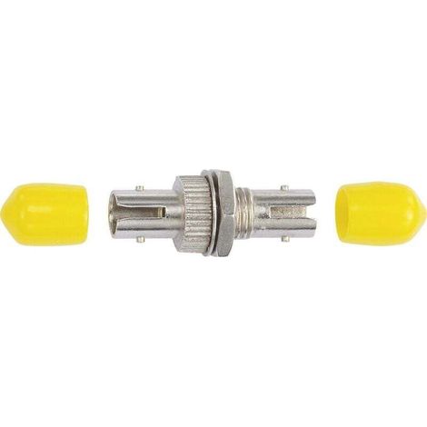 Adaptateur Fibre Optique ST-ST - Boîtier Plastique Galvanisé - Manchon Céramique - 29,3 x 10,9 x 10,9 mm - 1 Pièce (1/3)