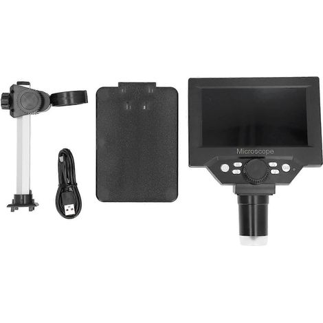 Digitales Mikroskop mit 5,5-Zoll-HD-LCD-Display, 10 MP, manuellem Fokus, 1000-facher Vergrößerung, Elektronenmikroskop mit LED für die Bildwiedergabe