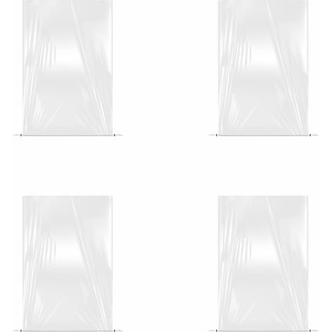 Set of 4 frost protection covers for winter plants with drawstring - Made of transparent plastic - 60 x 80 cm (1/5)