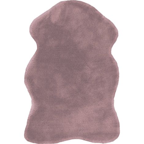 Tapis fausse fourrure effet lapin lila ultra doux - lila violet doux (1/3)