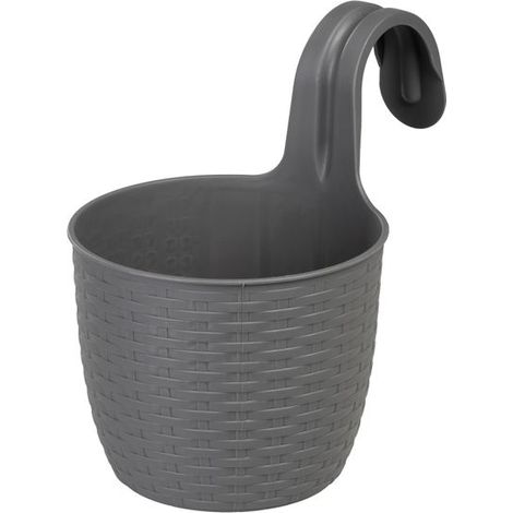 Hängeblumentopf Strend Pro, PP, 26x18x24,5 cm, Farbe grau