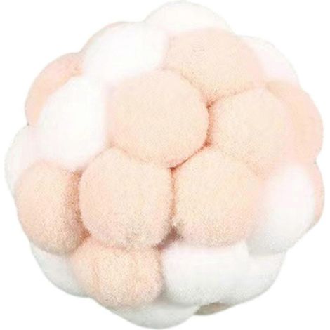 Peluche Chat Jouet Balle - Intégrée Clochette Macaron - pour Intérieur Chats Chatons Résistant aux morsures