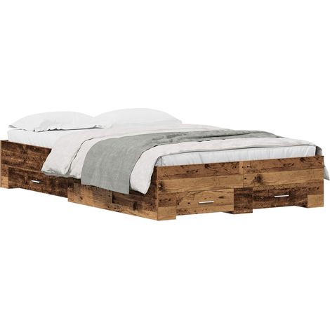 Maison Exclusive - Struttura del letto con cassetto Legno vecchio 120 x 190 cm
