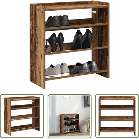 vidaXL Schuhregal Altholz-Optik 60x25x62 cm Holzwerkstoff (1/5)