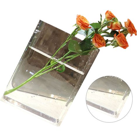 Vase-livre transparent de style nordique, décoration intérieure, livres de salon, présentoir de bureau. (1/5)