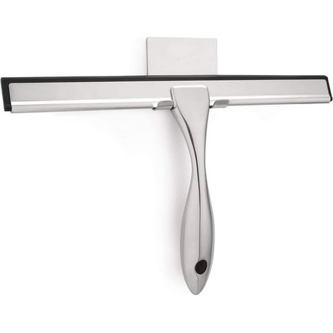 Raclette de douche universelle pour portes de douche, salle de bain, vitres et pare-brise auto - Acier inoxydable, 14 pouces, grattoir à vitre et miroir, outil multifonction (1/5)