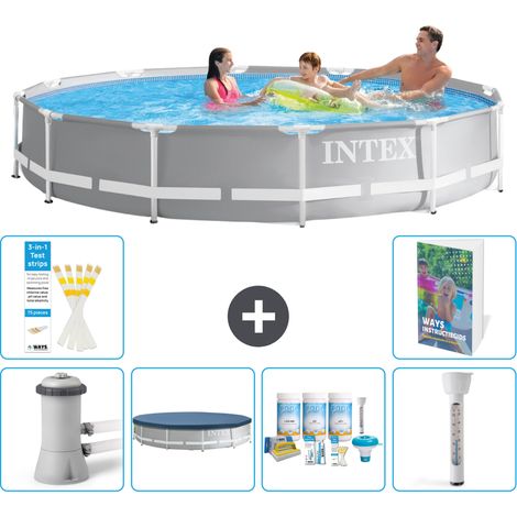 Prism Frame Pool Rund - 366x76 cm - 7-teilig S226