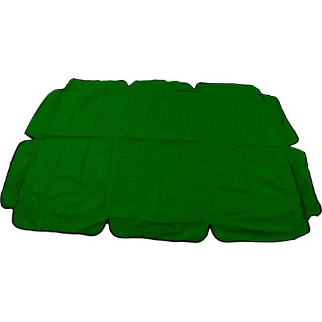 Housse de rechange imperméable pour balancelle de jardin, en tissu Oxford 420D enduit d'argent, vert foncé, idéale pour les balancelles de jardin et les terrasses. (1/5)