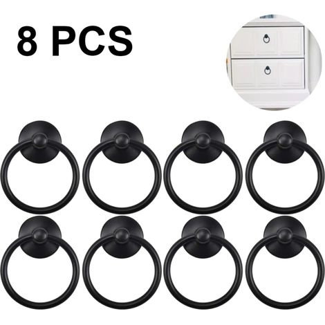 8 pomelli vintage per mobili, pomelli per armadi, pomelli per cassetti, maniglie per cassetti di armadi, pomelli ad anello per mobili, guardaroba, cassettiere, porte, pomelli per mobili, armadi
