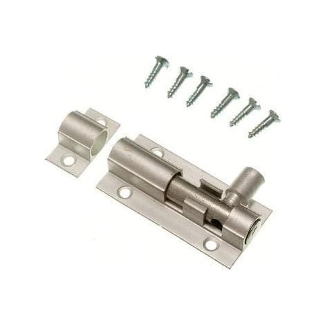 Lot de 24 verrous de porte de salle de bain en aluminium brossé 50 mm (1/2)