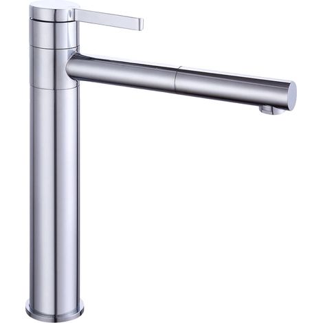 Rubinetto per lavabo da bagno, girevole a 360 gradi, struttura resistente, argento, G3/8 (1/2)