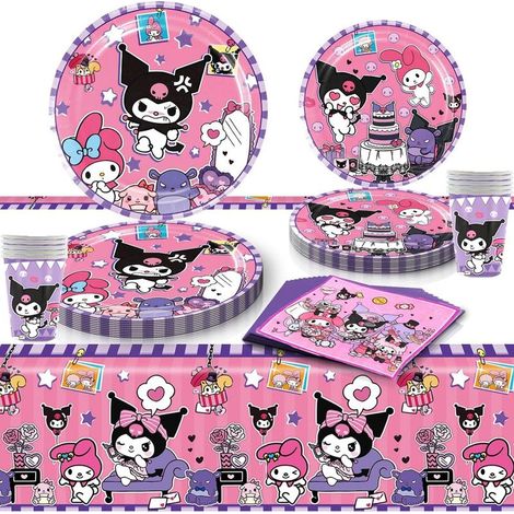 Ensemble de vaisselle de fête d'anniversaire pour enfants, décoration d'anniversaire de dessin animé, vaisselle de fête d'anniversaire (1/5)