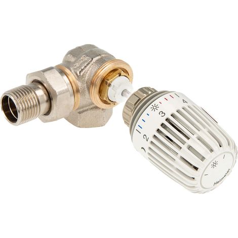 tecuro Kombi-Set Thermostatkopf K und Ventilunterteil V-exact II, DN 15 - Winkeleck rechts (1/5)