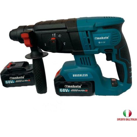 MARTELLO TRAPANO PERFORATORE 68V TASSELLATORE DEMOLITORE DOPPIA BATTERIA LITIO (1/3)