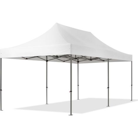 TOOLPORT 3x6 m PVC 800 Pop up gazebo party tent PREMIUM Steel 40 mm, fire resistant, white