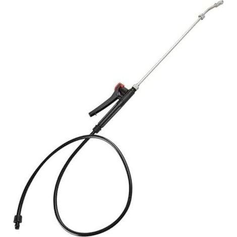 Arrosage pour LANCE, lance pulverisateur, pulvérisateur de jardin en acier inoxydable avec tuyau de 1,1 m pour paniers suspendus à eau, arbustes, noir et rouge (1/4)