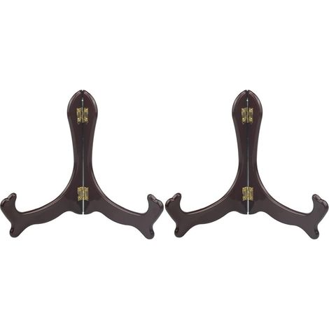 Lot de 2 Supports Chevalet Plastique Pliable Pour Assiette Cadre Photo Maison Musée