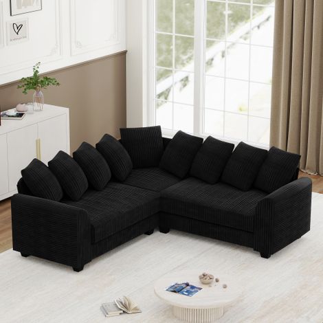 Modulares Kombi-Sofa mit Lenkenkissen für verschiedene Szenen wie das Wohnzimmer, L-Eckmodulsofa-W1725S00059