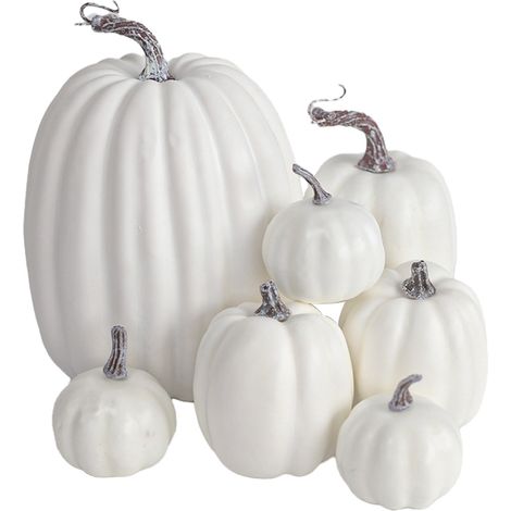 Citrouille Décorative - En Mousse - Pour Décoration Halloween Fête Maison - 7 Pièces
