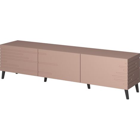 Meuble TV 186x48x40 cm Rose antique NOVAK meuble Hi-fi luxueux sideboeard sur pied (1/3)