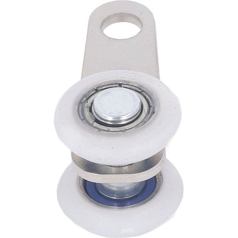 10 Pièces Poulie Coulissante en Acier Inoxydable avec Roulement Nylon - 2 Roues de 19mm pour Porte - Longueur 44mm (1/5)