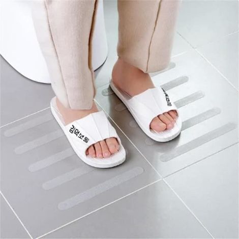 Lot de 5 bandes adhésives antidérapantes pour salle de bain et douche - Référence : 11495 (1/4)