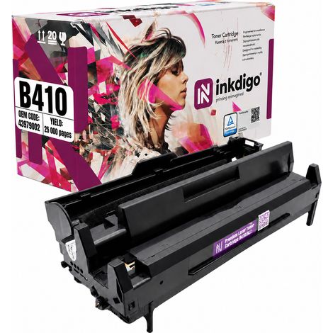 Tamburo Inkdigo 43979002 compatibile con OKI B400 MB460L B420DN B430DN B410 certificato TÜV (1/5)