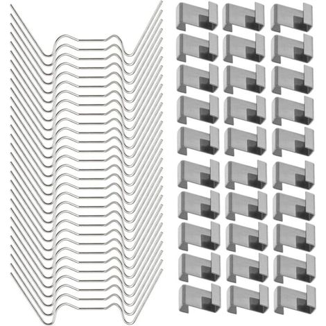 100 pieces stainless steel fixing clips for greenhouse glass windows (with 50 pieces greenhouse glazing W-wire clips and 50 pieces greenhouse glazing Z-lap clips) MUMU (1/4)