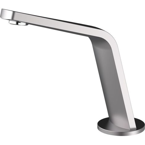 BERNSTEIN - Grifo de latón de diseño moderno / caño de lavabo, 2 agujeros - H. 18,5cm - XELO-Flex 160 - Cromo Cromo (1/5)