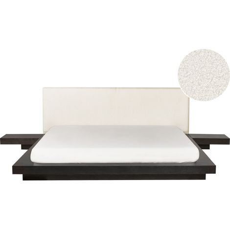 Bed Boucle ZEN 180 x 200 cm (EU Super King) Dark Ash Wood