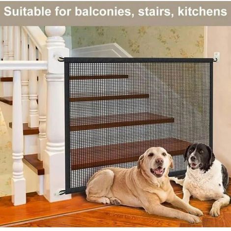 Barrière de Sécurité pour Bébés et Chiens 18075cm barrière de securité Escalier Barrière Sécurité Enfant sans Percage Femeo (1/4)