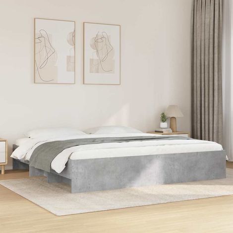 vidaXL Bed Frame without Mattress Concrete Grey 180x200cm (1/5)