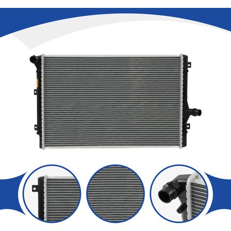 Kühler für VW Golf/Jetta/Passat/Audi A3/TT/Škoda Octavia, Aluminium, OE 1K0121251AB, Direkter Austausch (1/5)