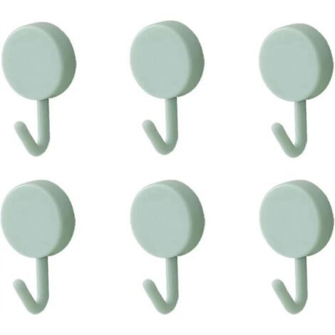 Crochets adhésifs, jolis crochets muraux décoratifs pour suspendre bretelles, chapeaux, serviettes et clés, 6 pièces, bleu