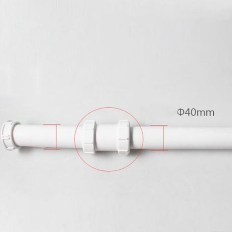 Raccord Droit - 40 mm - Pour Tuyau D'evacuation Baignoire Evier Douche Lave-Linge - 2 Pièces (1/5)