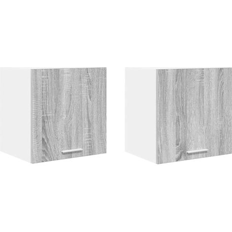Mueble colgante con puerta 2 pcs Gris Sonoma y 40 x 31 x 40 cm vidaXL