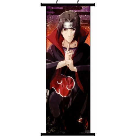 Poster Naruto, grand poster BD, Naruto Itachi Uchiha, décoration murale tissu, 90 x 30 cm (1/2)