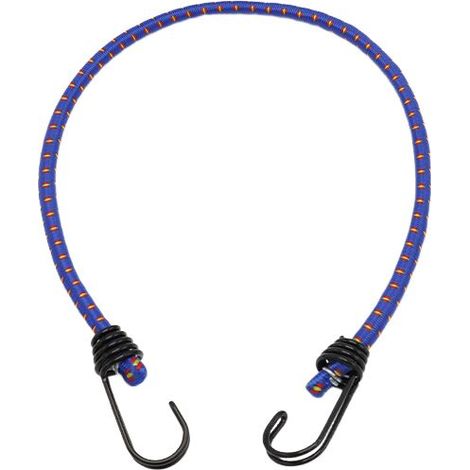 royaluxe -Cordon élastique crocheté - Lot de 12 - Bagages et camping - Cordon élastique résistant à l'usure - Sanglage universel - Longu 60 cm - Bleu (1/5)