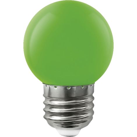 Bombilla LED Esférica E27 1.5W Verde Matel (1/2)