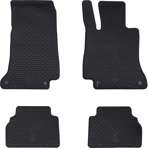 Car Mat 4 pcs Black Rubber vidaXL