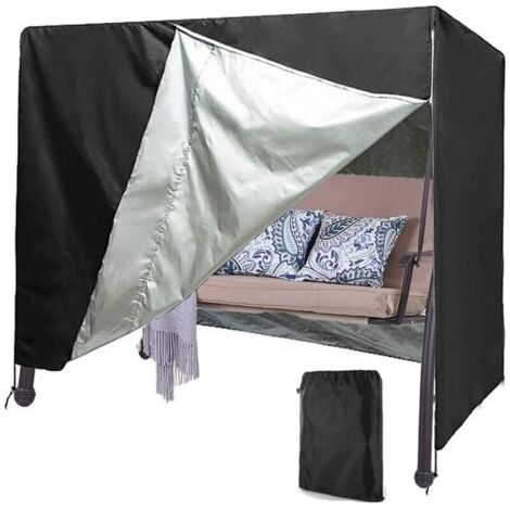 Housse de protection pour balancelle de jardin,étanche, anti-poussière, anti-UV, indéchirable, pliable pour balancelle de jardin, terrasse, cour（140x66x91CM）