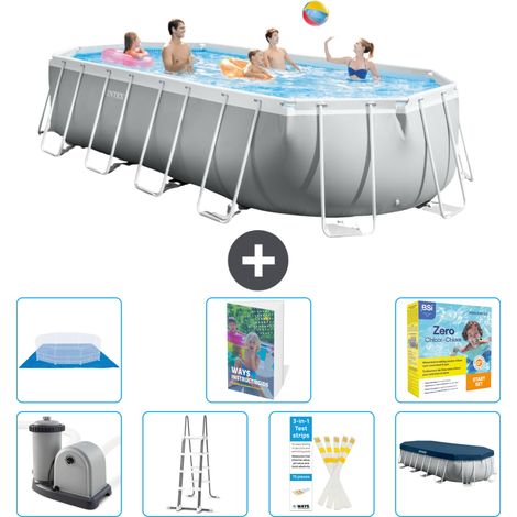 Prism Frame Pool Oval - 610x305x122 cm - 8-teilig S546
