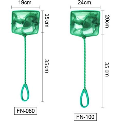 Disponible en 2 couleurs : vert. Matière : plastique. Épuisette de pêche portable à long manche de 20/25 cm, accessoire pour aquarium.