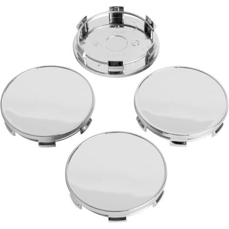 Cache moyeux 69mm – Lot de 4 capuchons de centre de roue – Compatible BMW – Diamètre extérieur 68.5mm – Chrome (1/5)
