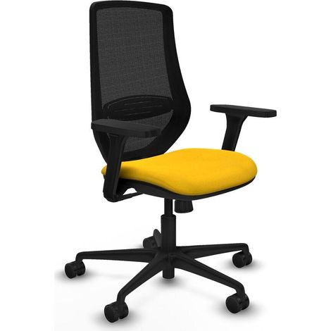 piqueras-y-crespo Silla de oficina moderna amarilla confortable