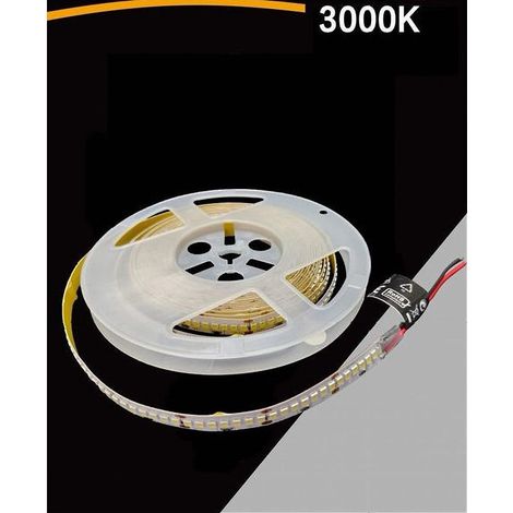 TrAdE Shop Traesio - Strip Striscia Led 5mt Dc 24v Smd 2835 Ip20 90w Luce 3000k 6500k 4000k Dc24v-240 - -Bianco Caldo      -