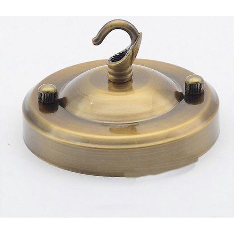 Chand Vintage Kroonluchter Plafondplaat Retro IJzeren Rozet Plafondhaak Plaat Houder Hanglamp Plafond Zuigschijf Chassis Lichtaccessoire Geschikt voor Doe-het-zelf Cr (1/3)