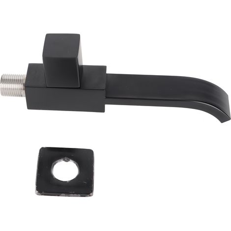 Robinet mural G1/2 pour lavabo avec eau froide, accessoires de salle de bain, noir mat (1/5)