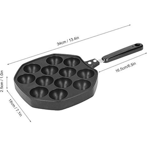 Moule à Takoyaki 12 Cavités, Antiadhésif Aluminium (1/3)