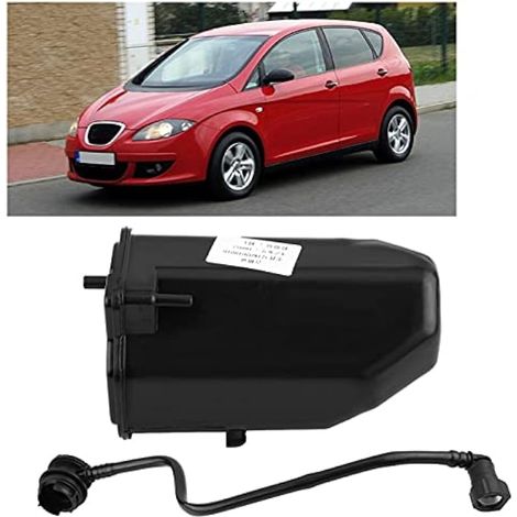 Cartouche de charbon actif pour voiture, cartouche de charbon actif et tuyau compatibles avec les modèles 1K0201801E et 1K0201797AE. (1/4)